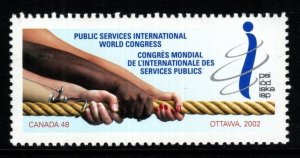 CANADA SG2158 2002 PUBLIC SERVICES INTERNATIONAL WORLD CONGRESS MNH