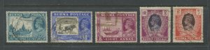 Burma KGVI 1946 various values to 2 rupees used