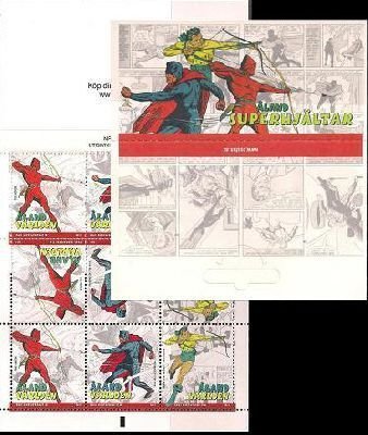 Aland Finland 2011 Popular comics American super heroes booklet MNH