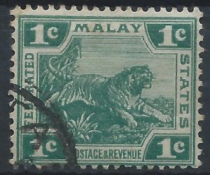 Federated Malay States 1904 - 1c green (Die II) - SG29 used