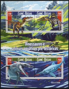 GUINEA BISSAU  2016 DINOSAURS SHEET MINT NH