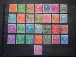 #803 - #831 1c - 50c Presidential Issues MNH OG F/VF #3b