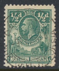 Northern Rhodesia  SG 1  SC# 1 Used  see detail and scan