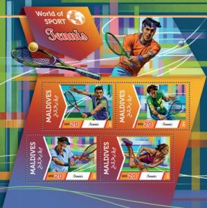 MALDIVES 2015 SHEET TENNIS SPORTS mld15604a