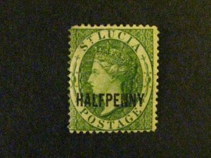 St. Lucia #15 mint hinged thin spot c204 566