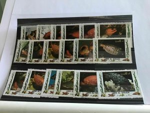 UMM AL QIWAIN fish  stamps R21546
