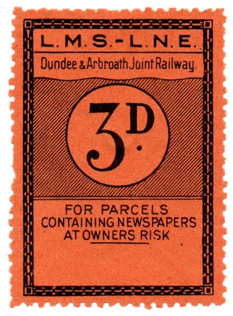 (I.B) Dundee & Arbroath Joint Railway : Newspaper Parcel 3d (LMS-LNER)