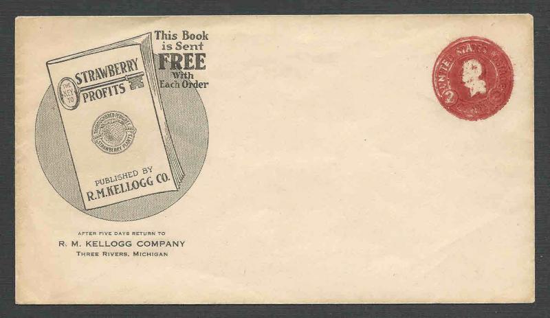 Ca 1917 COVER U429 ENTIRE DOUBLE PRINTED W/ADVERTISED C.C. FOR SEE INFO 