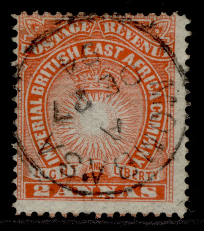 BRITISH EAST AFRICA QV SG6, 2a vermilion, FINE USED. CDS