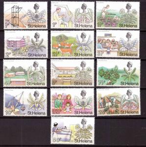 Saint Helena Scott 244-256 MH* p Denomiated set for 1971