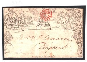 GB 1840 MULREADY *MAY DATE* Envelope Edinburgh MX Cover WAFER SEAL c£1,200- 832a 