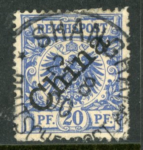 China 1898 Germany 20 Pfenning Michel 4 II (Sc #4) Shanghai Cancel E976