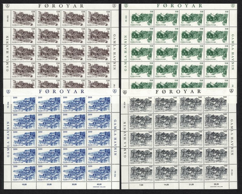 Faroe Is. Old Torshavn Views 4v Sheets 1981 MNH SC#59-62 SG#58-61