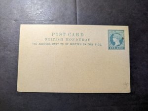 Mint British Honduras Postal Stationery Postcard One Cent Denomination
