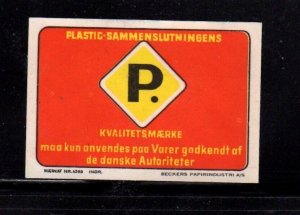 Danish Advertising Stamp - Plastic Association Quality Marks