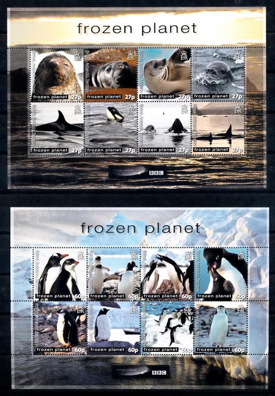 [66866] British Antarctic Territory 2011 Marine Life Seals Whales Penguins  MNH