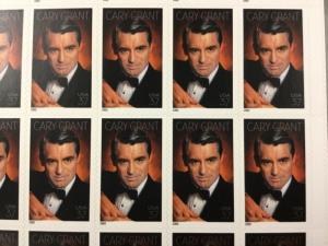 3692   Cary Grant, Leading Actor  MNH 37 c Sheet of 20  FV $7.40 Issued 2002