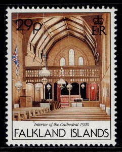 FALKLAND ISLANDS QEII SG653, 1982 29p interior of cathedral, NH MINT.