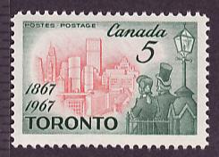 Canada #475 Toronto Centenary mint single