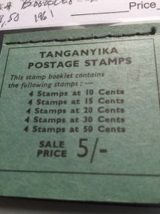 Tanganyika Stamps Scott #46-50 Mint Never Hinged 1961 4 Of Each In Booklet! 