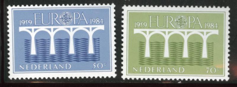 Netherlands Scott 657-658 MNH** 1984 Europa set