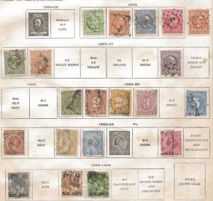 Netherlands Indies, small collection on pages from 1899 Scott album