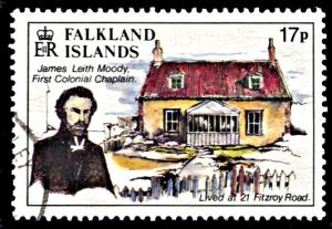 Falkland Islands 611, used, 150th anniv. Founding of Stanley