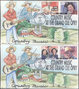 #2771-74 Country Music Whiddon FDC Set