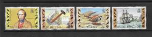 ST HELENA #368-71 DARWIN'S VOYAGE MNH