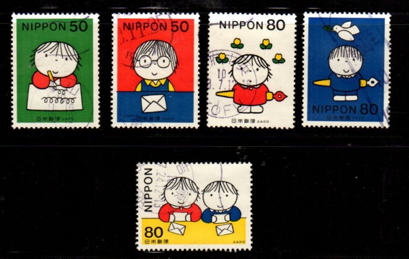 Japan - #2624 - 2628 Letter Writing Day - Rabbits set/5 - Used