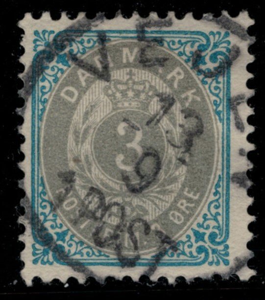 Denmark #41  CV $7.25  Vejen, Denmark cancellation