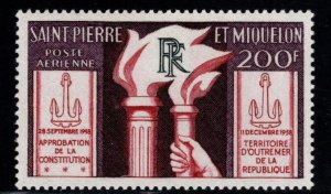 Saint Pierre and Miquelon, SPM  Scott C23 MH* stamp