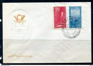 Germany 1958 FDC Cover Mi 616-7 Special cancel Space 12763 