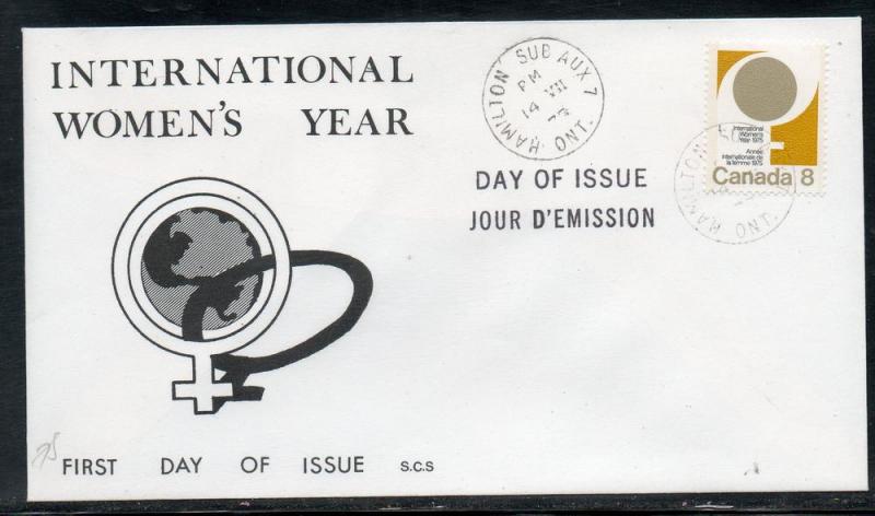 Canada #668 Womens Year FDC SCS Cachet Hamilton unaddr C898