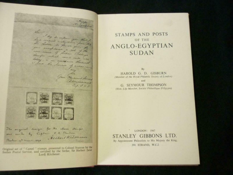 STAMPS & POSTS OF THE ANGLO-EGYPTIAN SUDANo by GISBURN & THOMPSON