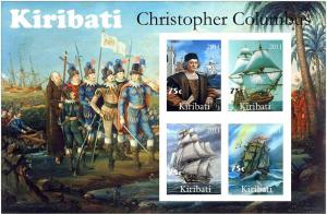 KIRIBATI SHEET IMPERF CINDERELLA COLUMBUS COLON