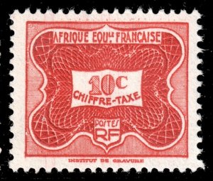 French Equatorial Africa #J12  MNH - 10c red Postage Due (1947)