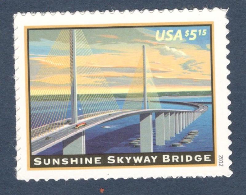 4649 Sunshine Skyway Bridge Priority Mail Single Mint/nh FREE SHIPPING