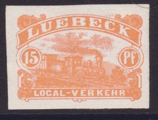 GERMANY LUEBECK An old forgery of a classic stamp...........................5500