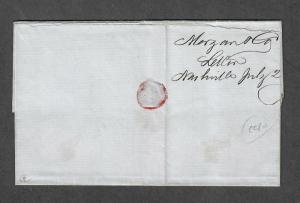 US Sc#2 Margin Copy Blue Nashville Tenn July 3 1850 Cover