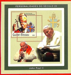 A0721- Guinea-Bissau ERROR MISSPERF 2001  people POPE John Paul II Папа Римский