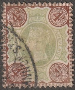Great Britain, stamp, Scott#116,  used, hinged, 4d
