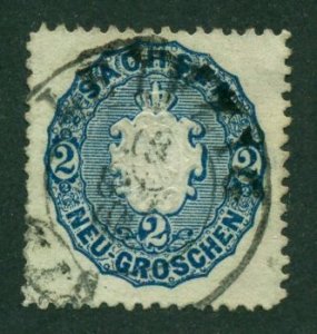 Saxony 1863 #18a U SCV (2024) = $32.50