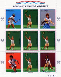 Paraguay 1986 Tennis Players Steffi Graf Shlt (5+4L) Sc.2190