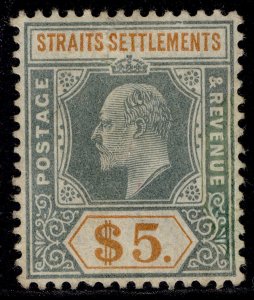 MALAYSIA - Straits QV SG121, $5 dull green & brown-orange, M MINT. Cat £225.