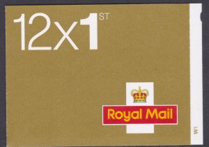 RE1 QEII 2006 self adhesive 12 x 1st stamps booklet Cylinder W1