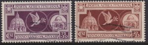 Sc# CB1 / CB2 Italy 1933 Holy Year type airpost semi post set CV $187.50 St 3