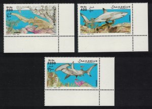 Somalia Sharks 3v Corners 2003 MNH