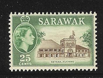 Sarawak 1956-57 QEII Mnh S.C. 206