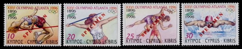 Cyprus 885-8 Specimen o/p MNH Sports, Summer Olympics, Swimming, Athletics